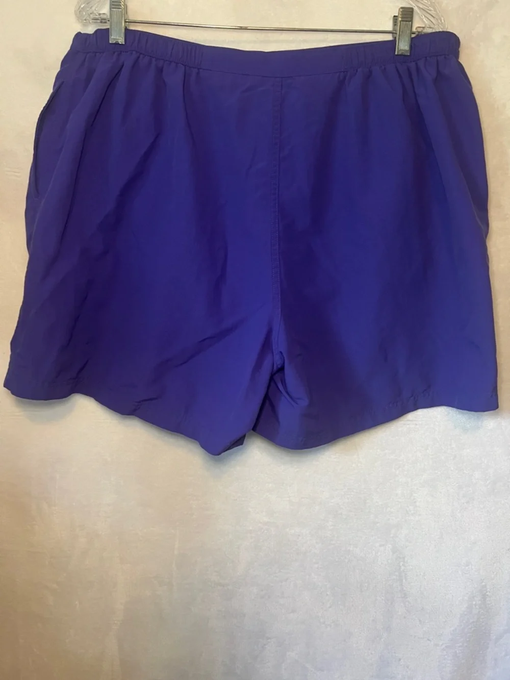 L.L. Bean BeanSport Shorts Purple 1X Mesh Lined Drawstring 268949 UPF 50 Workout